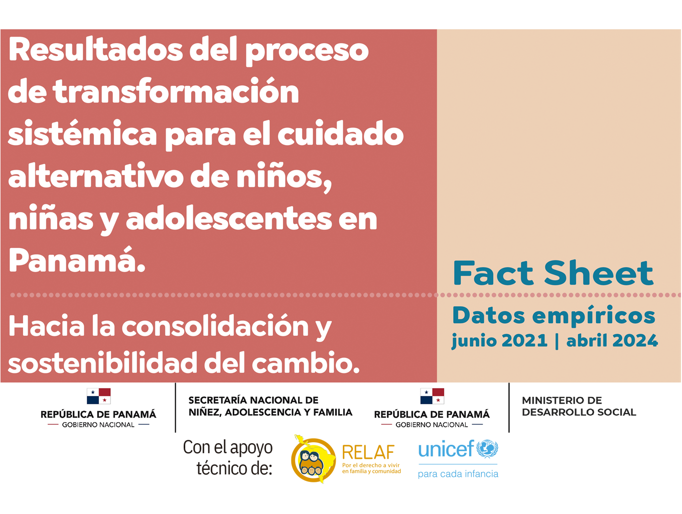 Resultados del proceso de transformación sistémica para el cuidado alternativo de niños, niñas y adolescentes en Panamá